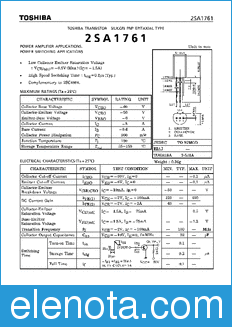 Toshiba 2SA1761 datasheet