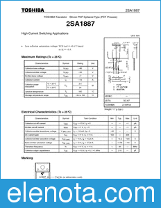 Toshiba 2SA1887 datasheet