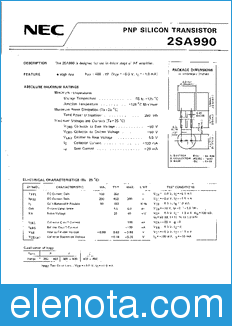 NEC 2SA990 datasheet
