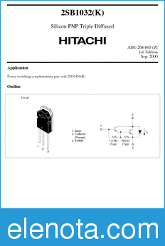 Hitachi 2SB1032(K) datasheet