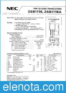 NEC 2SB1116 datasheet