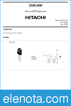 Hitachi 2SB1400 datasheet