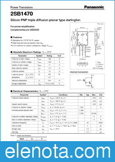 Panasonic 2SB1470 datasheet