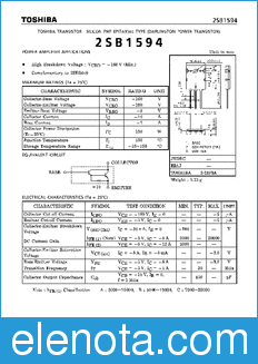 Toshiba 2SB1594 datasheet
