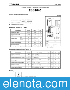 Toshiba 2SB1640 datasheet