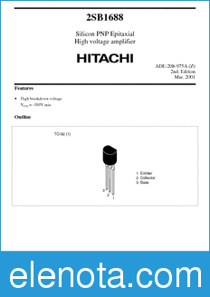 Hitachi 2SB1688 datasheet