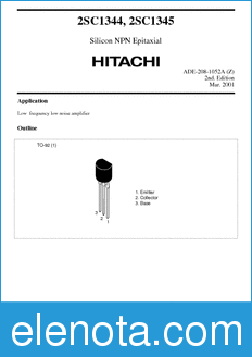 Hitachi 2SC1344 datasheet