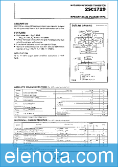Mitsubishi 2SC1729 datasheet
