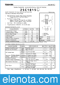 Toshiba 2SC1815(L) datasheet