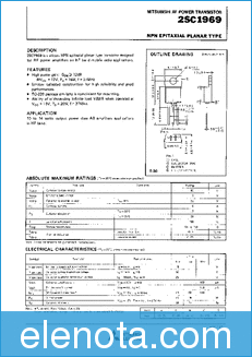 Mitsubishi Electric 2SC1969 datasheet