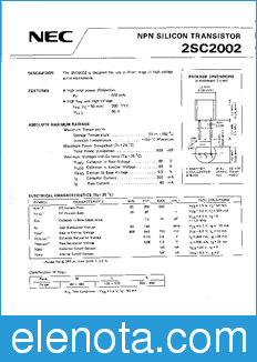 NEC 2SC2002 datasheet