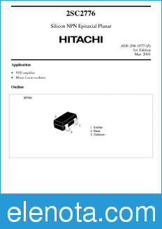 Hitachi 2SC2776 datasheet