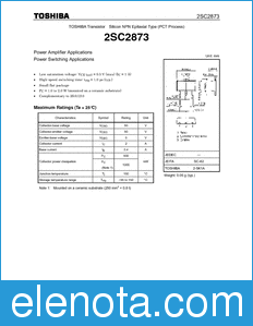 Toshiba 2SC2873 datasheet