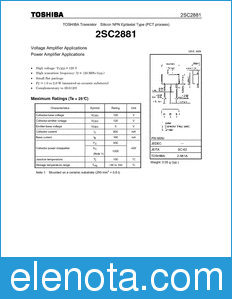 Toshiba 2SC2881 datasheet