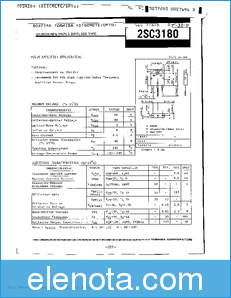 Toshiba Semiconductor 2SC3180 datasheet