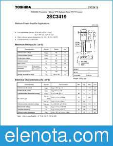 Toshiba 2SC3419 datasheet