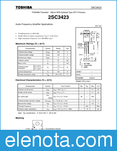 Toshiba 2SC3423 datasheet