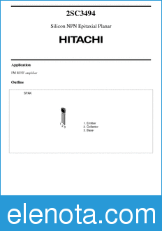 Hitachi 2SC3494 datasheet