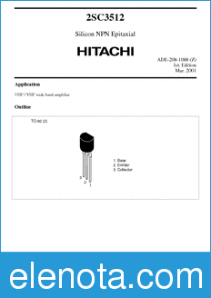 Hitachi 2SC3512 datasheet