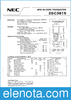 NEC 2SC3615 datasheet