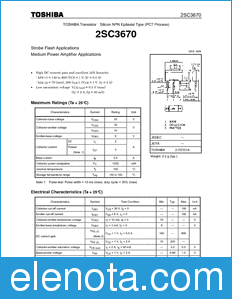 Toshiba 2SC3670 datasheet