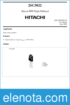 Hitachi 2SC5022 datasheet