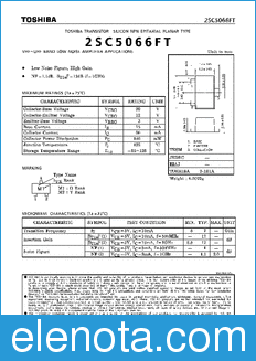 Toshiba 2SC5066FT datasheet