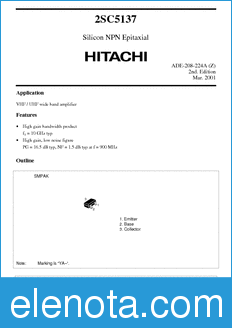 Hitachi 2SC5137 datasheet
