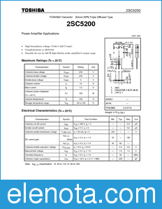 Toshiba 2SC5200 datasheet
