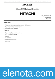Hitachi 2SC5225 datasheet