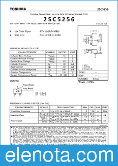 Toshiba 2SC5256 datasheet