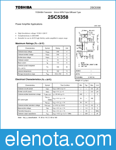 Toshiba 2SC5358 datasheet