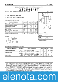 Toshiba 2SC5464FT datasheet