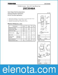 Toshiba 2SC5548A datasheet