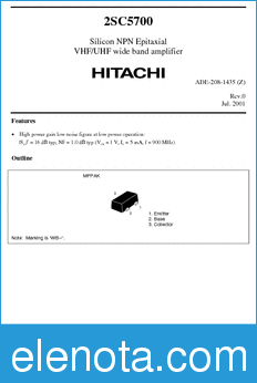 Hitachi 2SC5700 datasheet