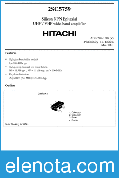 Hitachi 2SC5759 datasheet