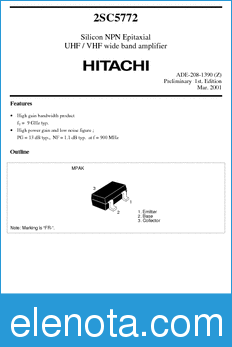 Hitachi 2SC5772 datasheet