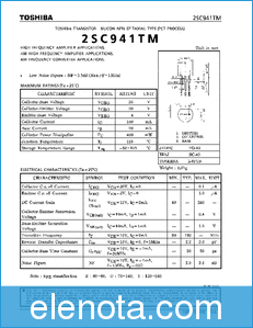Toshiba Semiconductor 2SC941TM datasheet