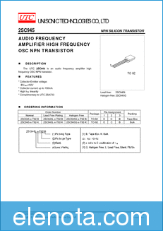 Unisonic Technologies 2SC945-x-T92-K datasheet