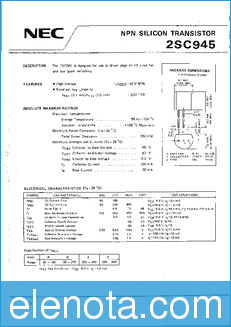 NEC 2SC945 datasheet