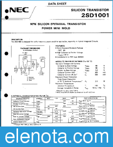 NEC 2SD1001 datasheet
