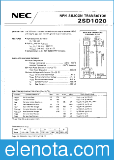 NEC 2SD1020 datasheet