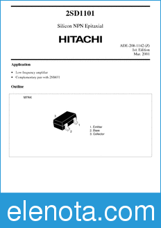 Hitachi 2SD1101 datasheet