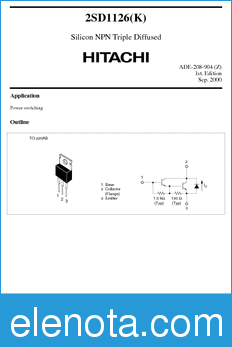 Hitachi 2SD1126(K) datasheet