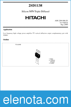 Hitachi 2SD1138 datasheet