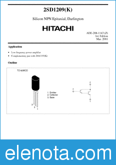 Hitachi 2SD1209(K) datasheet