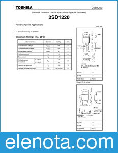 Toshiba 2SD1220 datasheet
