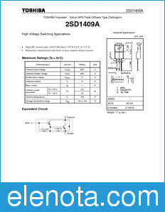 Toshiba 2SD1409A datasheet