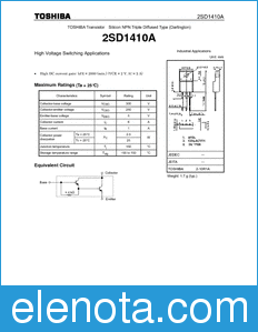 Toshiba 2SD1410A datasheet