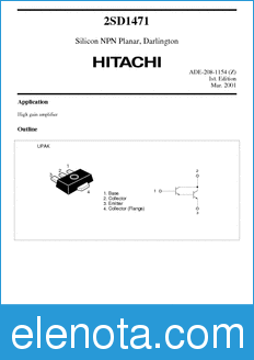 Hitachi 2SD1471 datasheet
